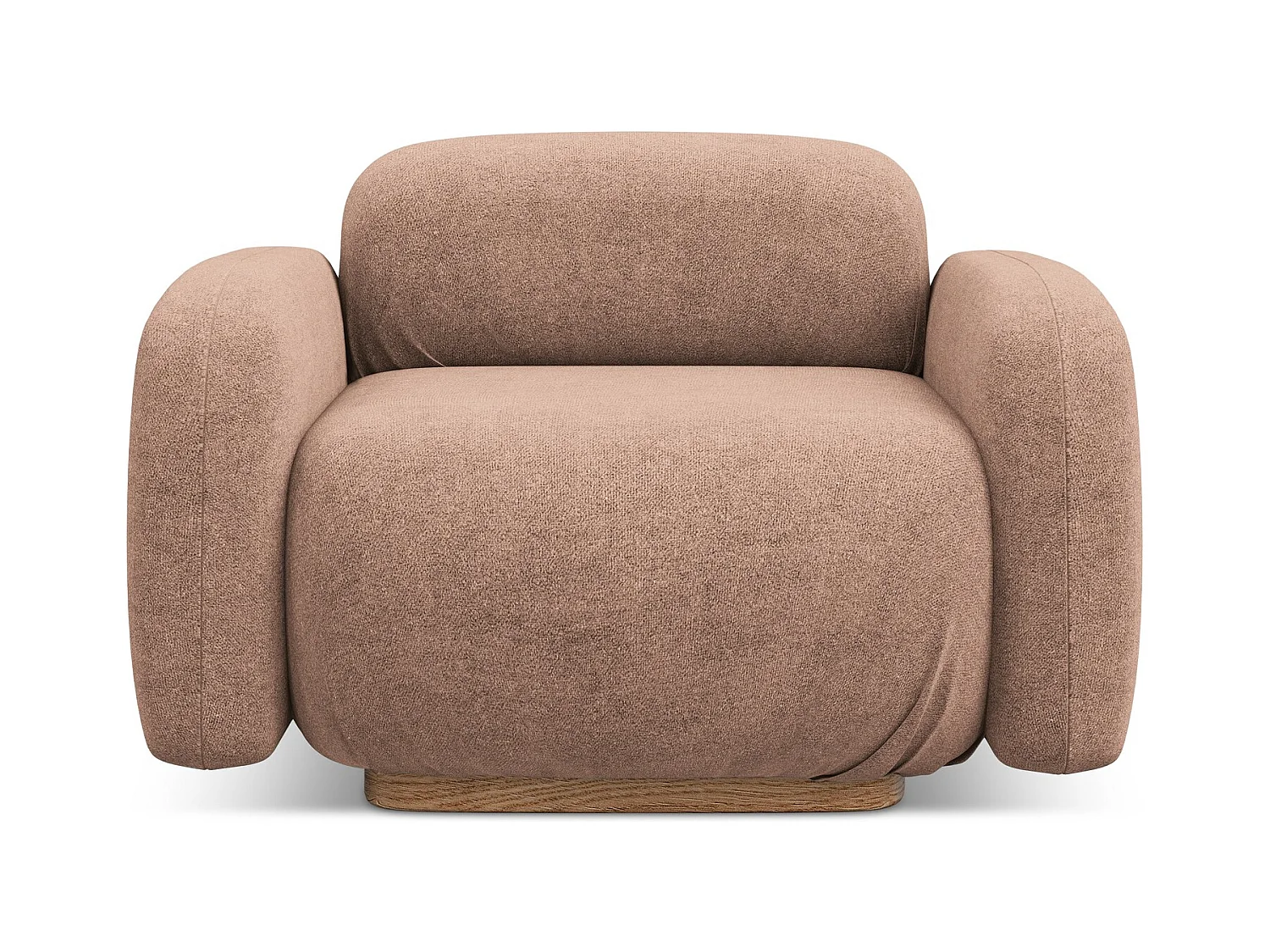 Fauteuil en Bouclé - rose sourd - AILANI