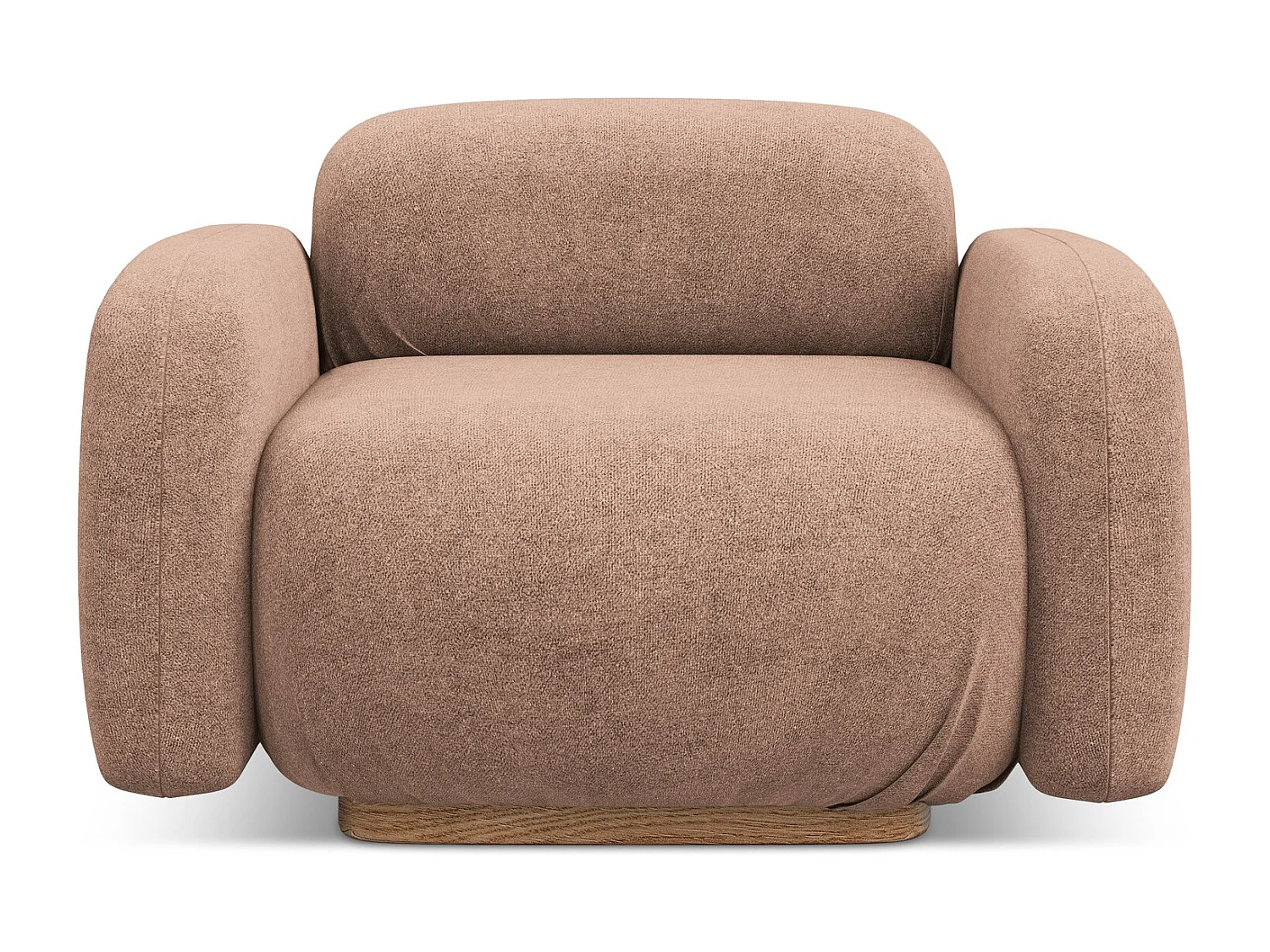 Fauteuil en Bouclé - rose sourd - AILANI