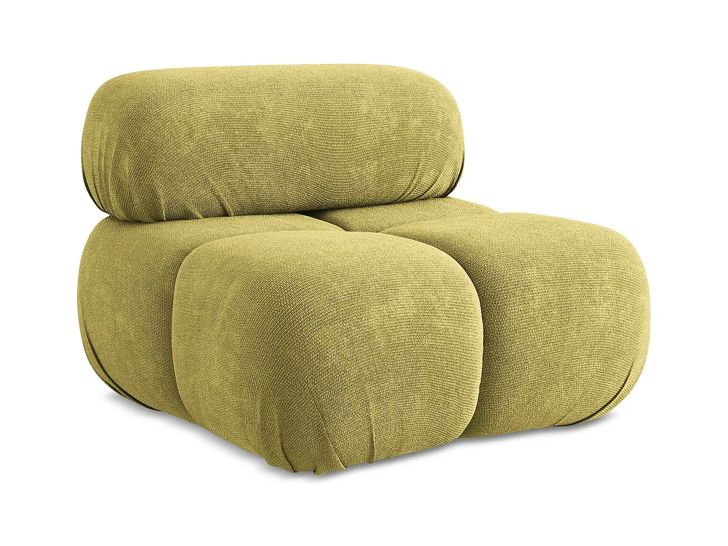 Fauteuil en Chenille - vert citron - LOKUA
