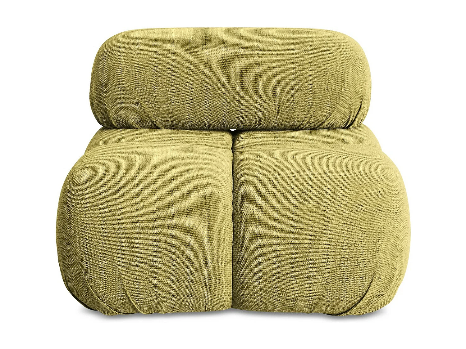 Fauteuil van limoengroen chenille stof - LOKUA