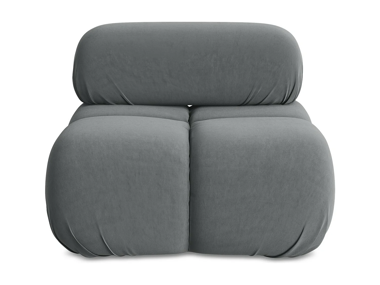 Fauteuil van staal velours - LOKUA