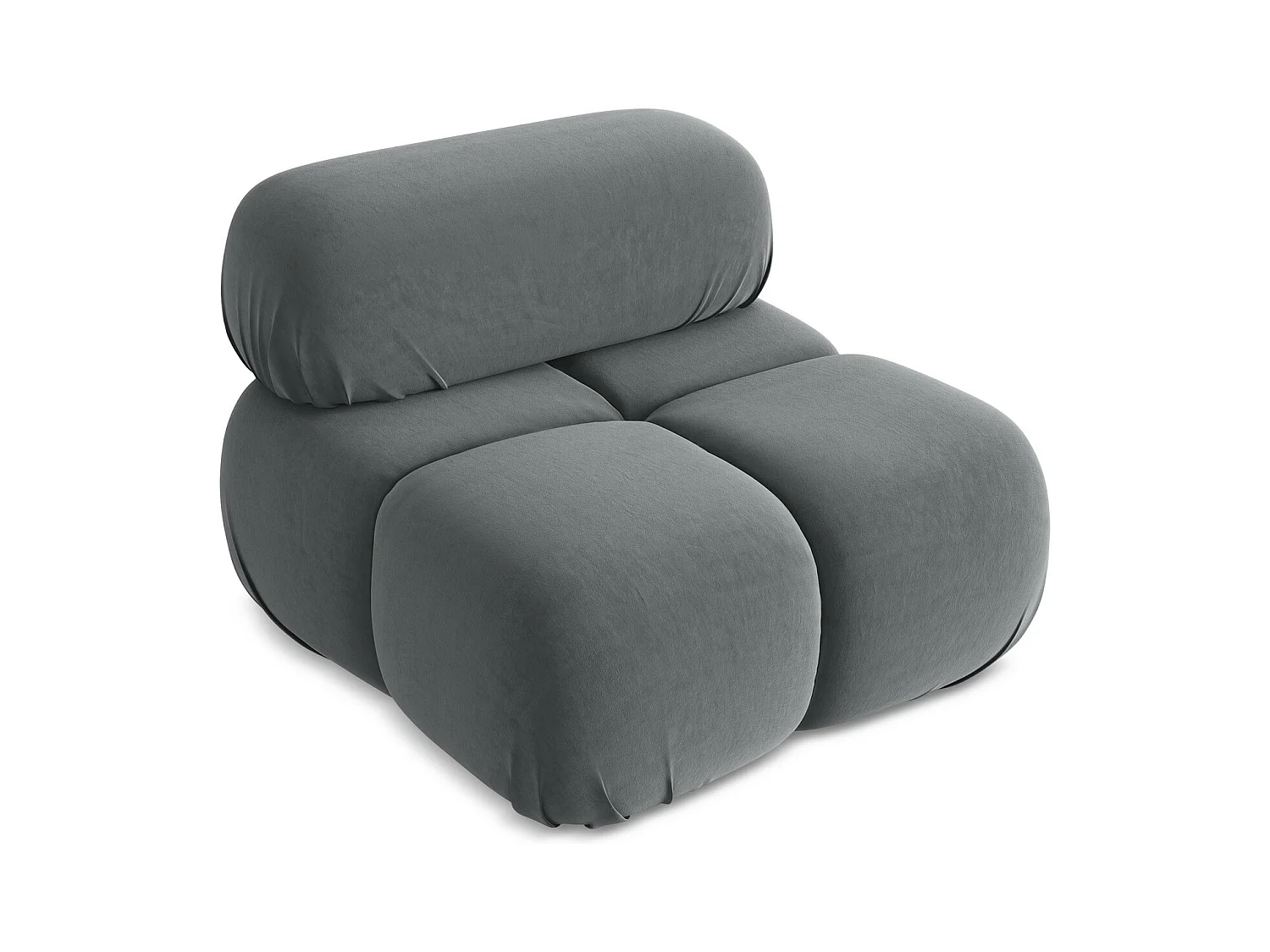Fauteuil en Samt - acier - LOKUA