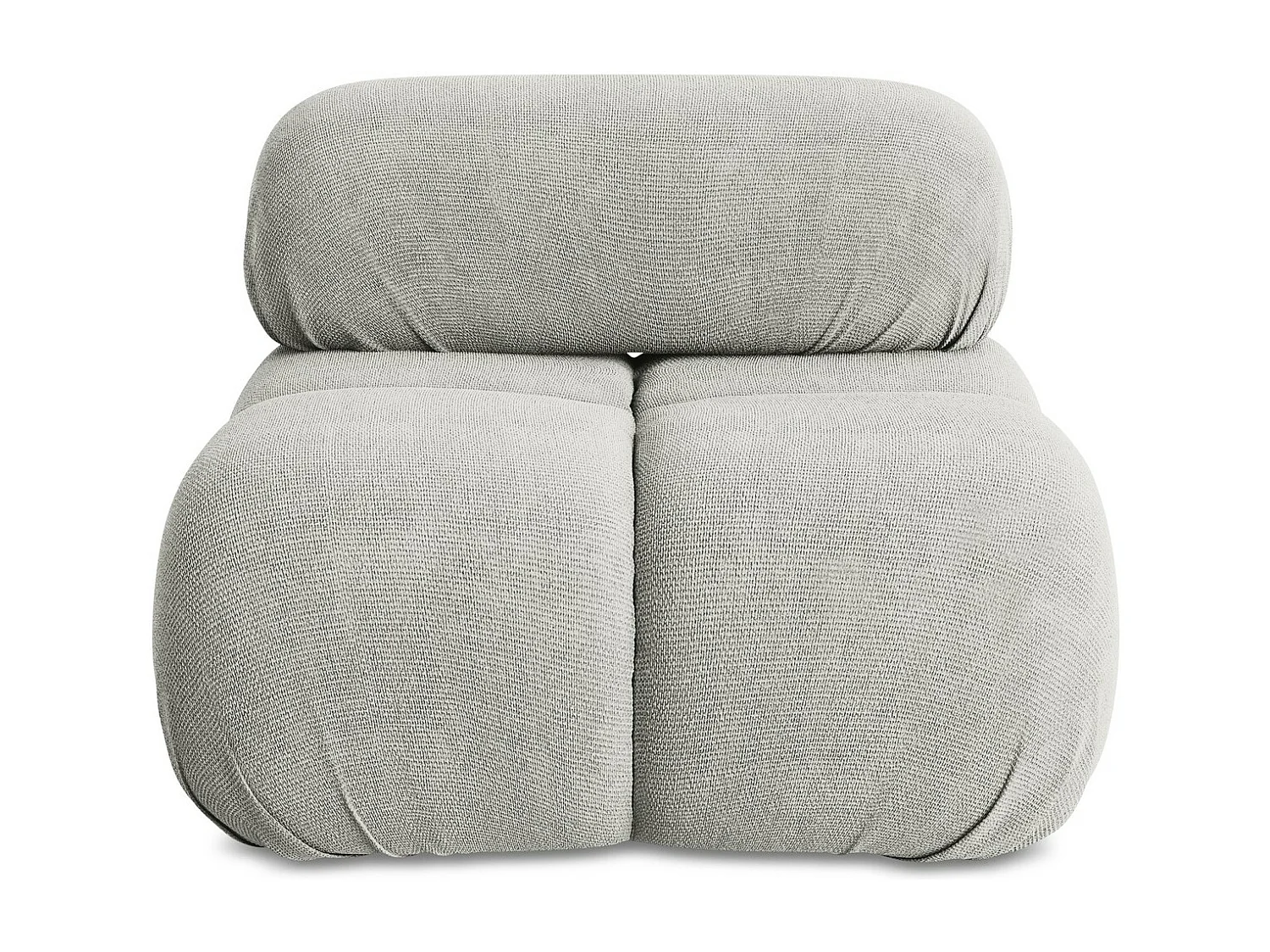 Fotel - z tkaniny szenilowej - jasny szary - LOKUA