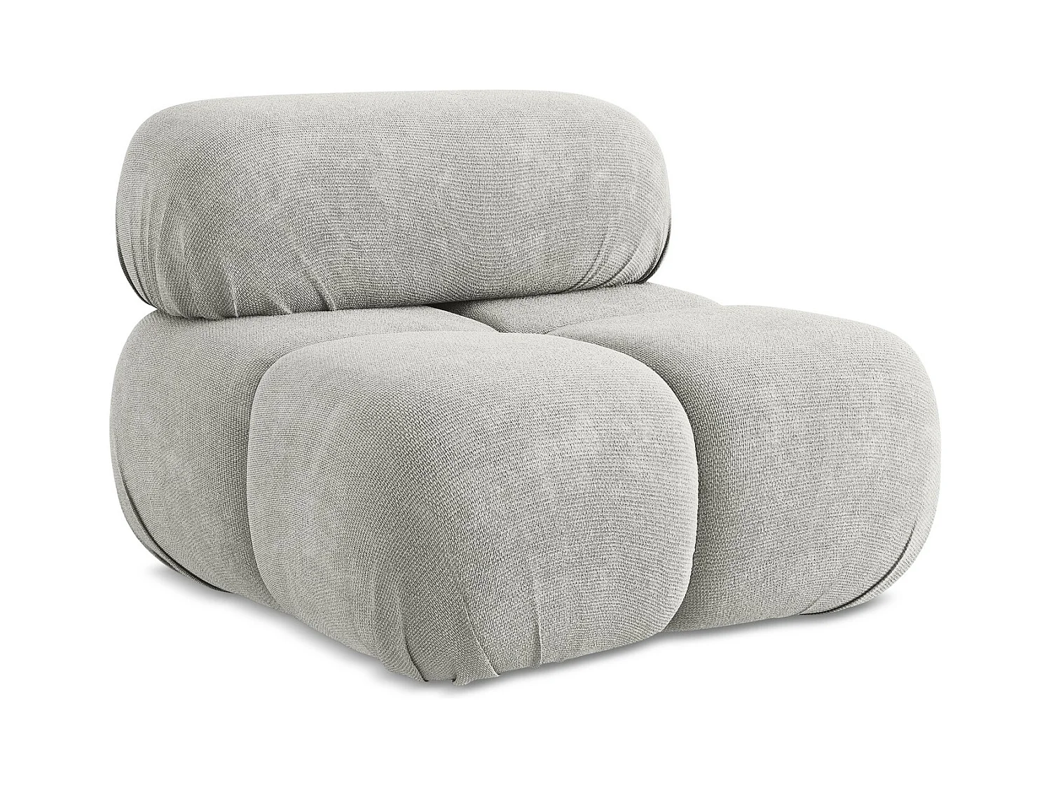 Fauteuil en Chenille - gris clair - LOKUA
