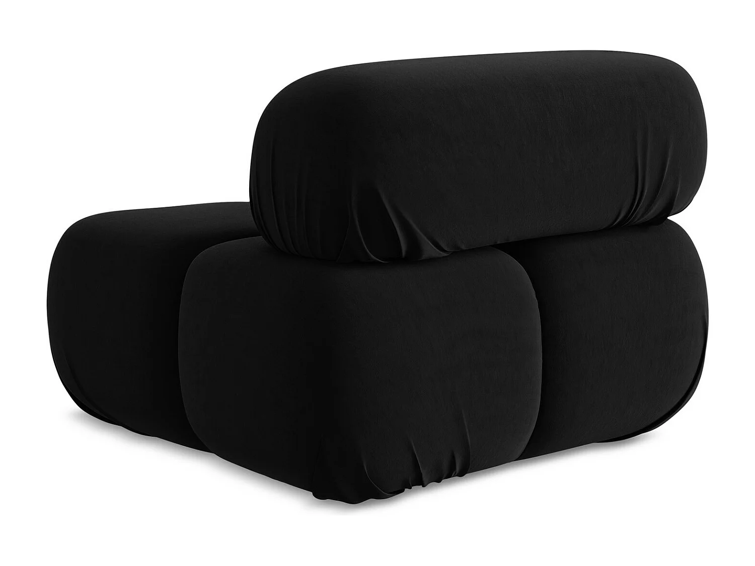 Fauteuil en Samt - noir - LOKUA