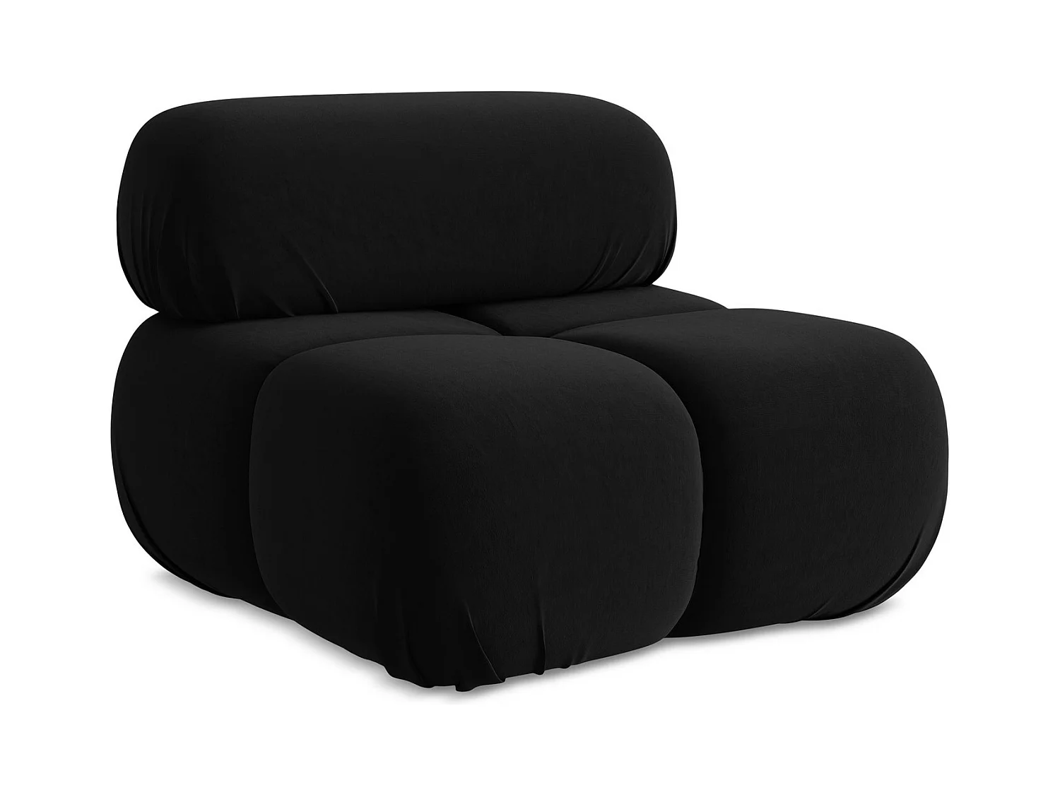 Fauteuil en Samt - noir - LOKUA