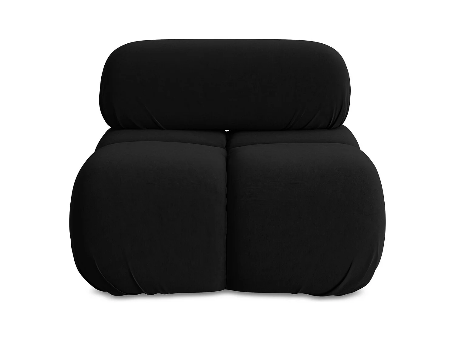 Fauteuil en Samt - noir - LOKUA