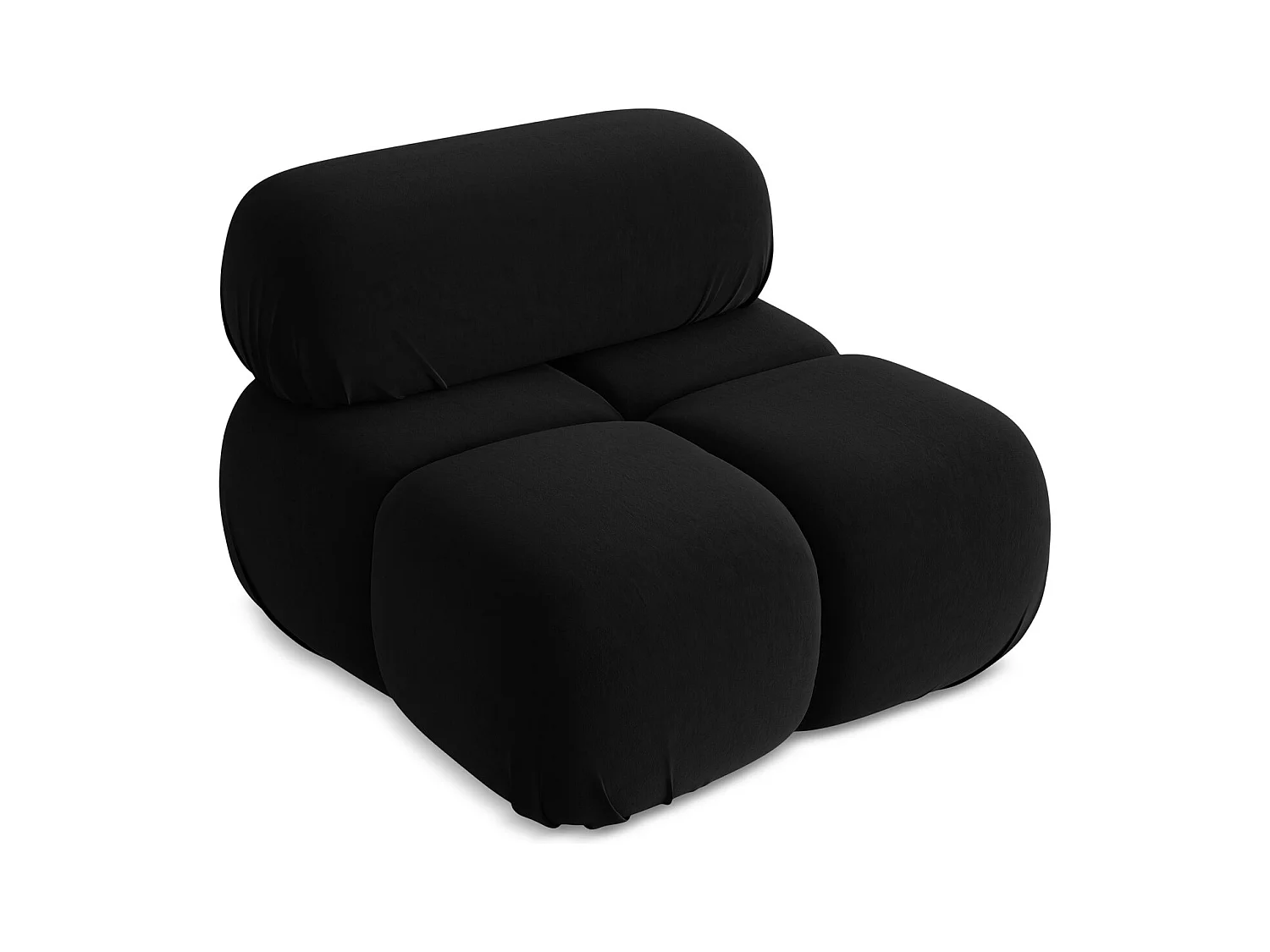 Fauteuil en Samt - noir - LOKUA