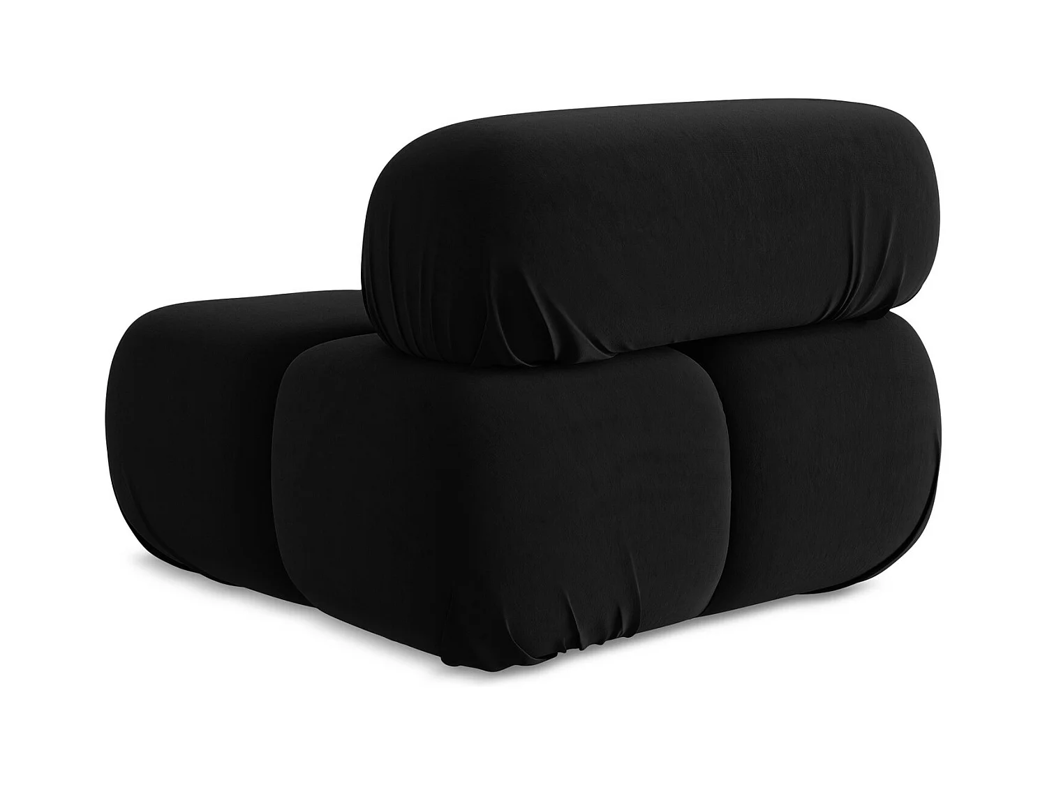 Fauteuil en Samt - noir - LOKUA