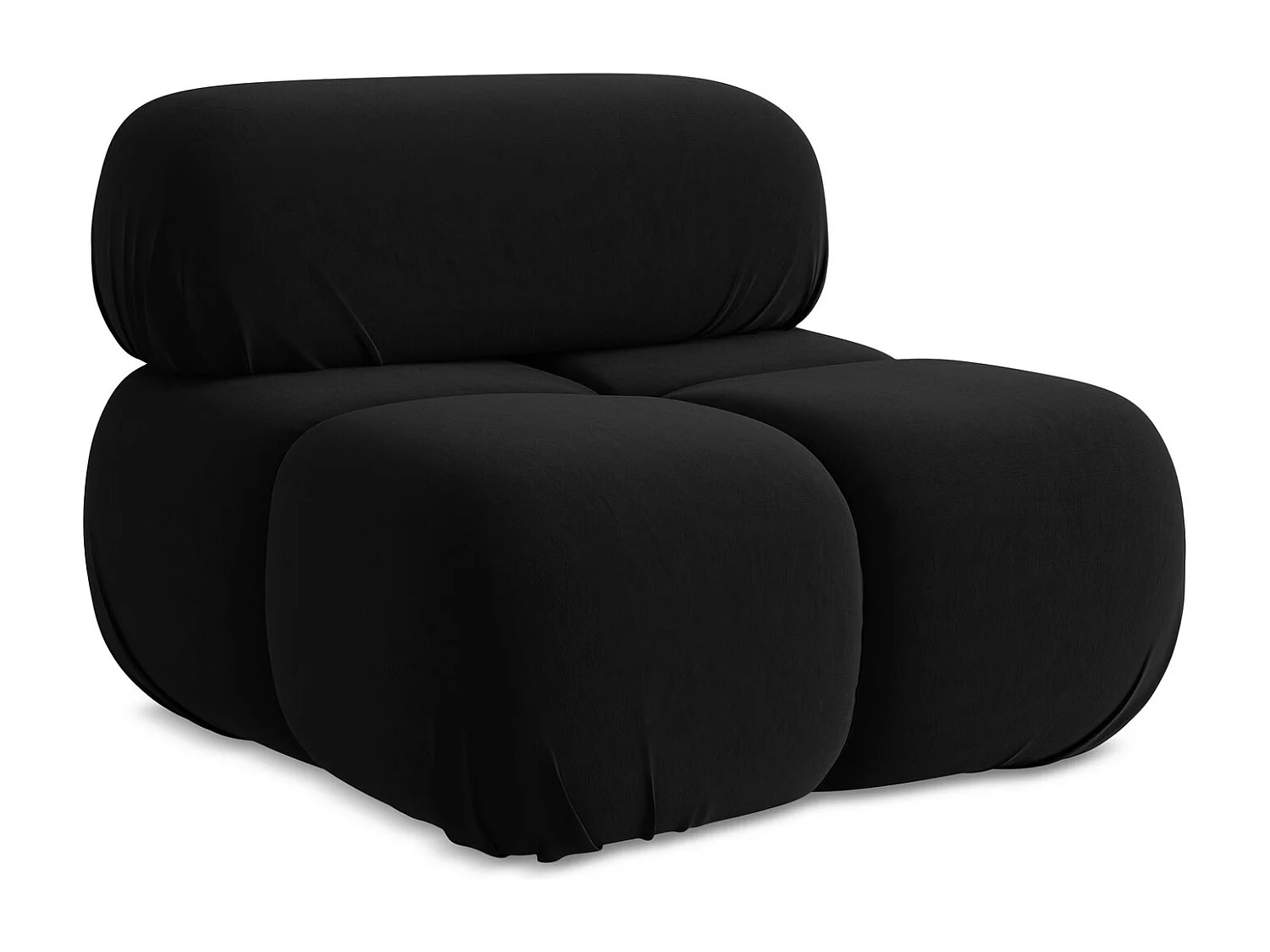 Fauteuil en Samt - noir - LOKUA