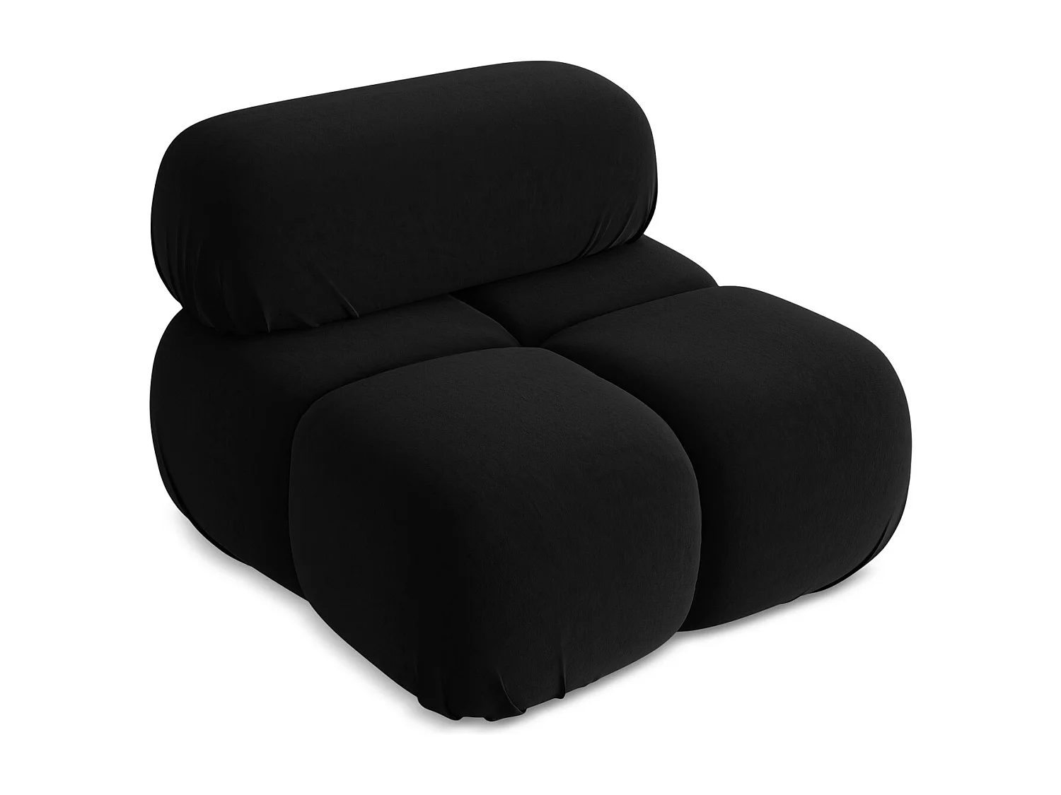 Fauteuil en Samt - noir - LOKUA