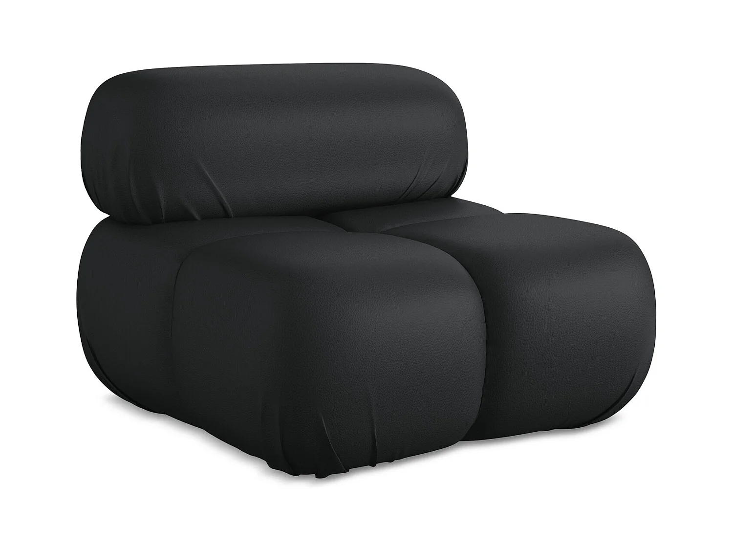 Fauteuil en Cuir artificiel - noir - LOKUA