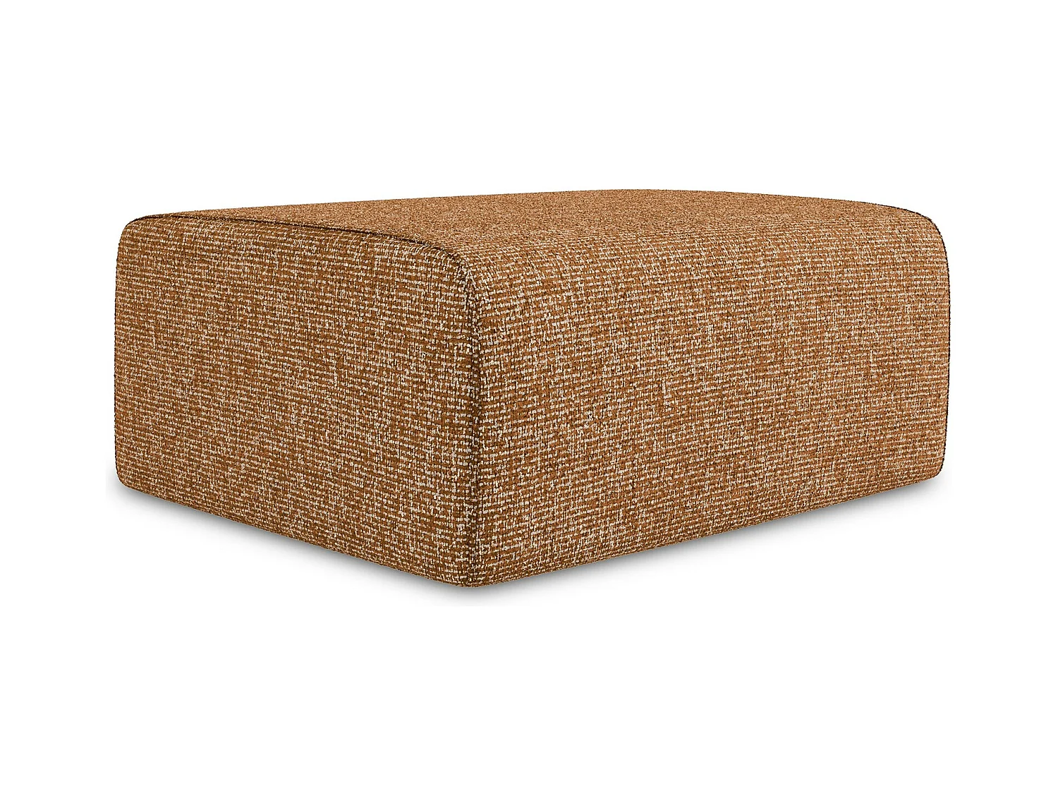Pouf - Hocker - Strukturstoff - Terrakotta - KALEA