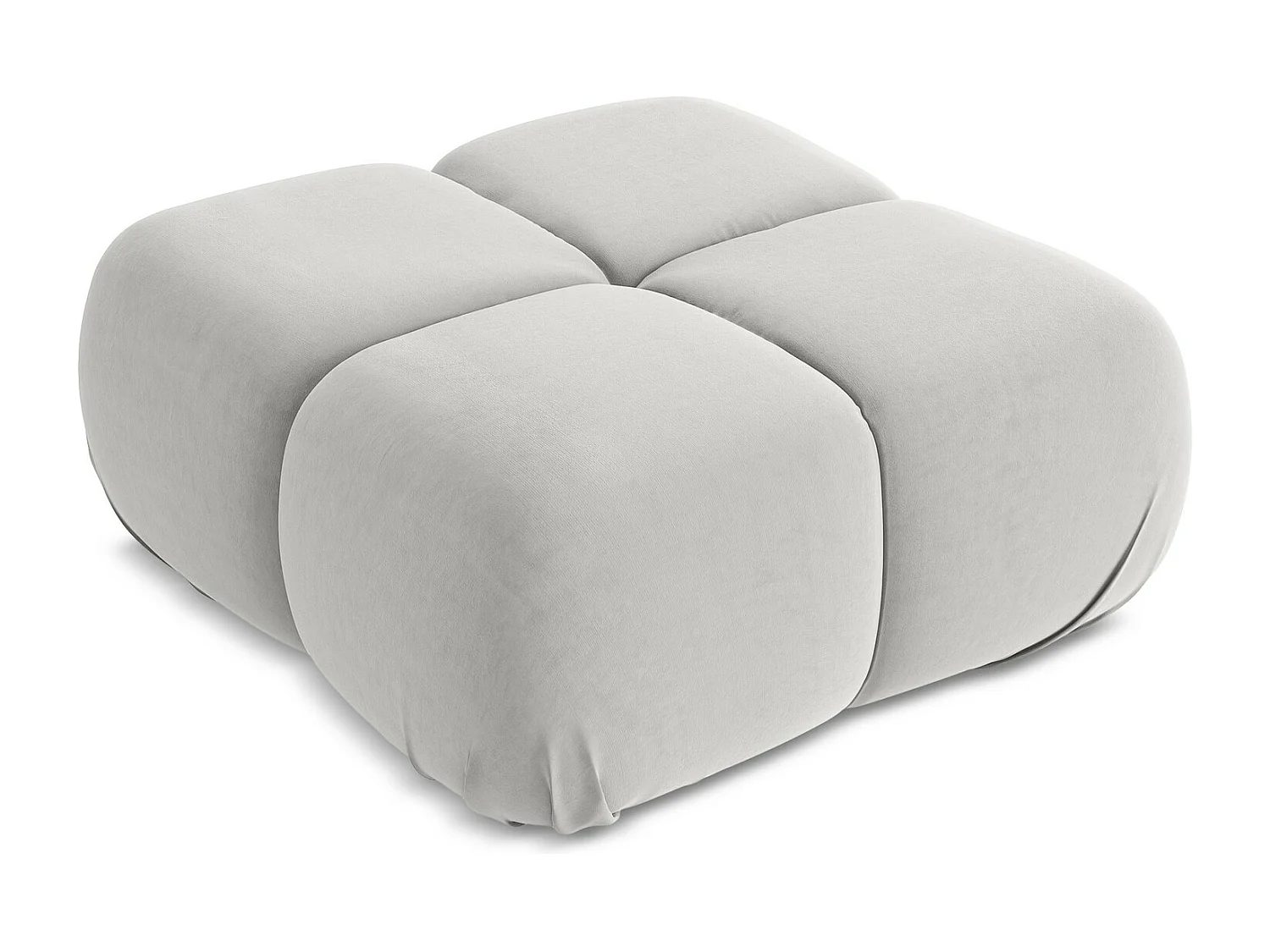 Pouf en Samt - argent - LOKUA