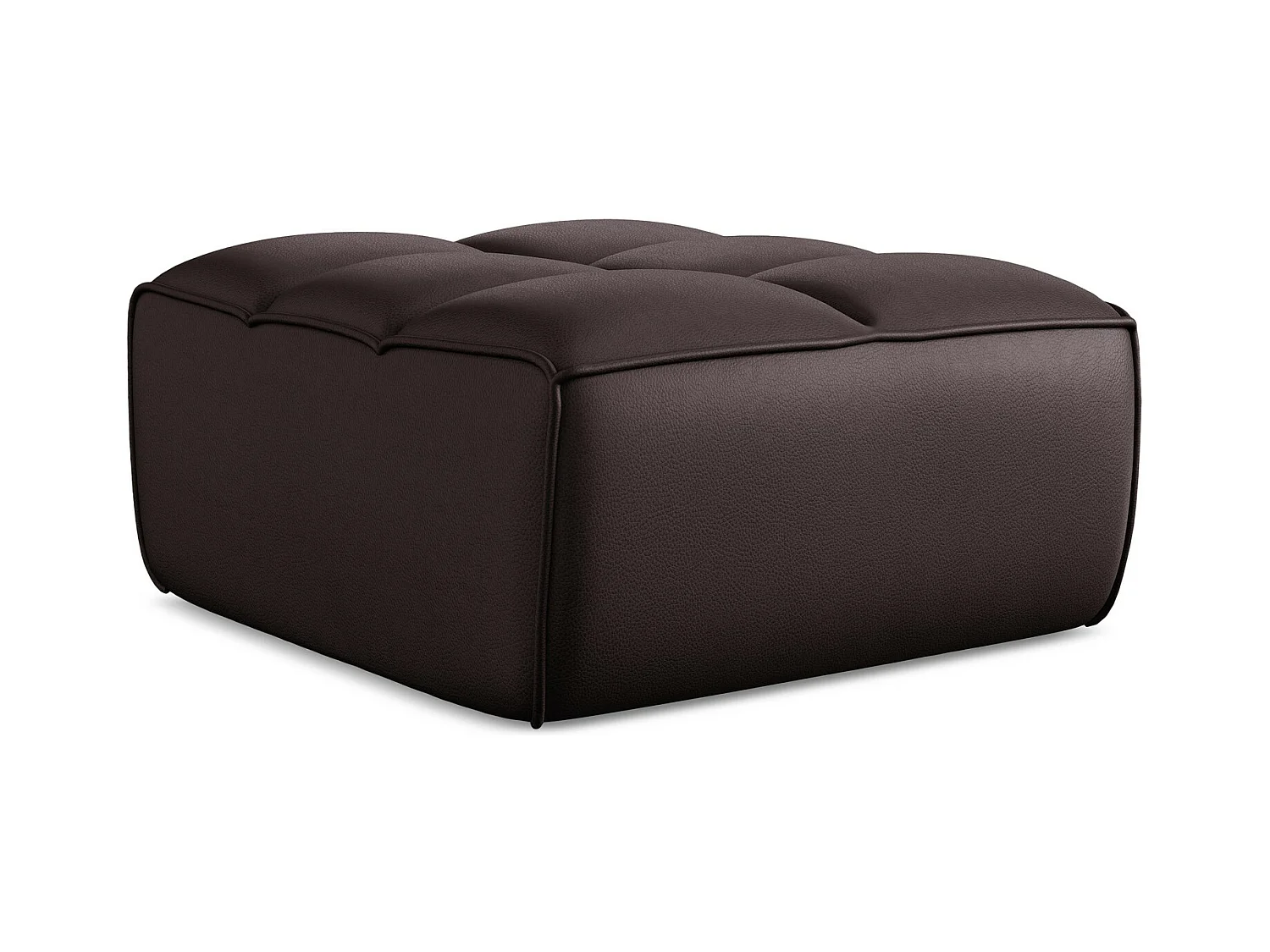 Pouf - Hocker - Kunstleder - Pflaume - KALAI