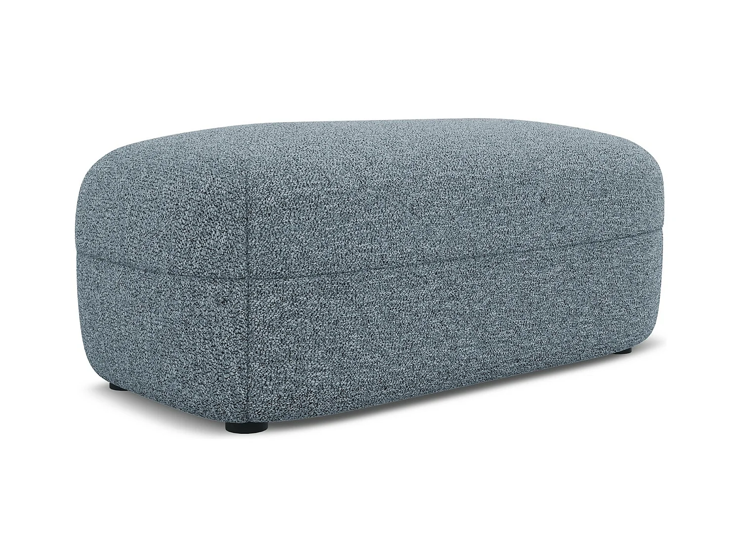 Pouf - Hocker - Strukturstoff - Jeans - MOANA