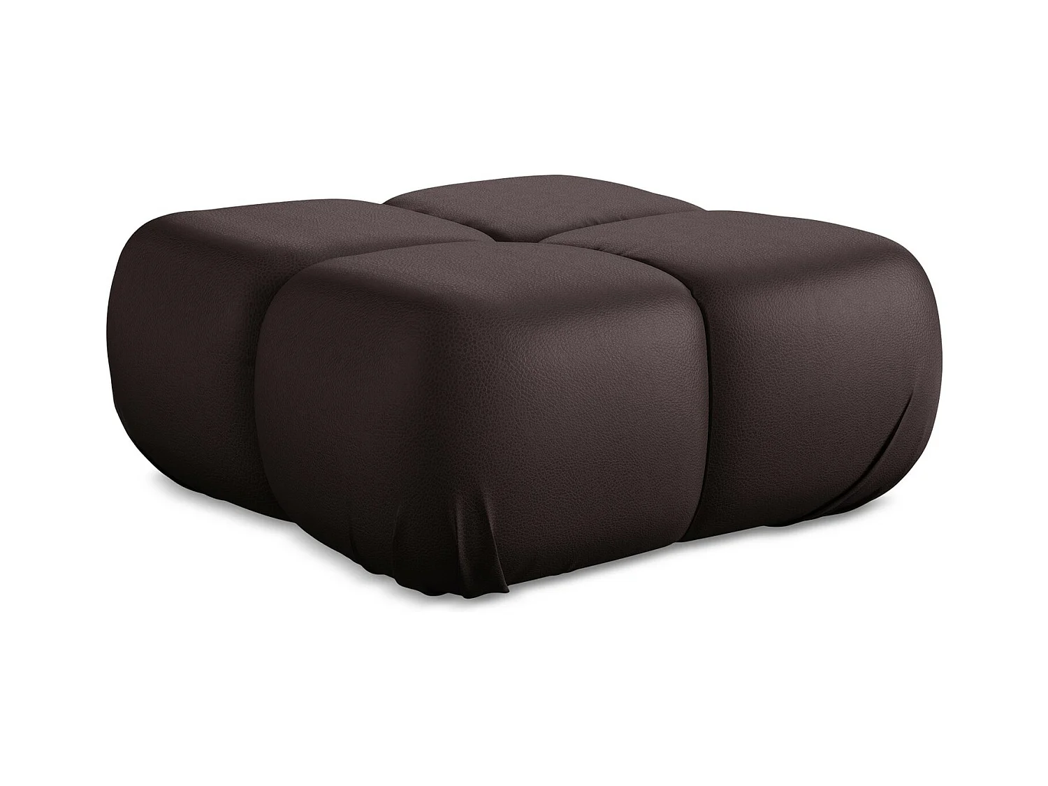 Pouf - Hocker - Kunstleder - Pflaume - LOKUA
