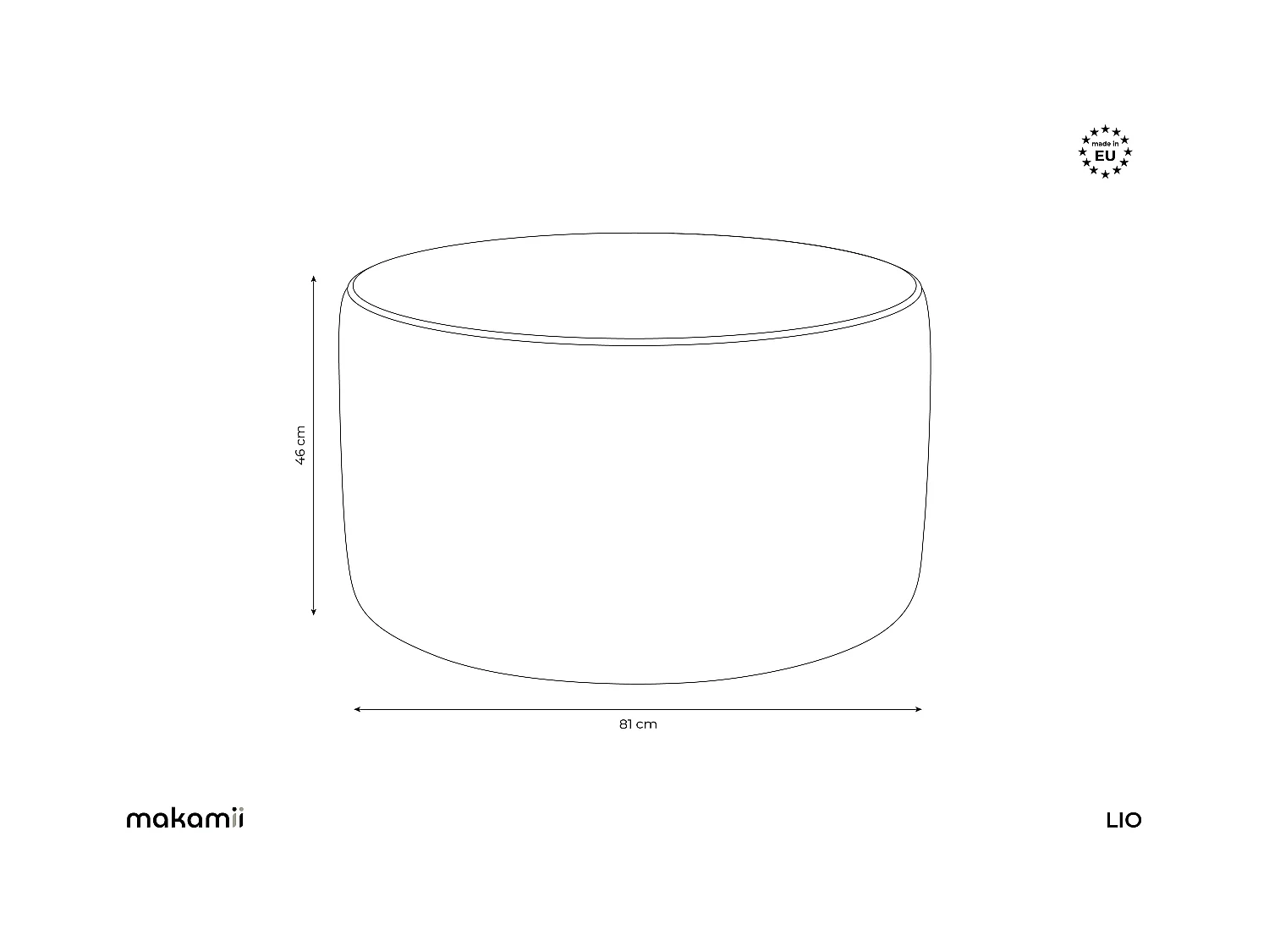 Pouf - Hocker - Bouclé - Taupe - LIO