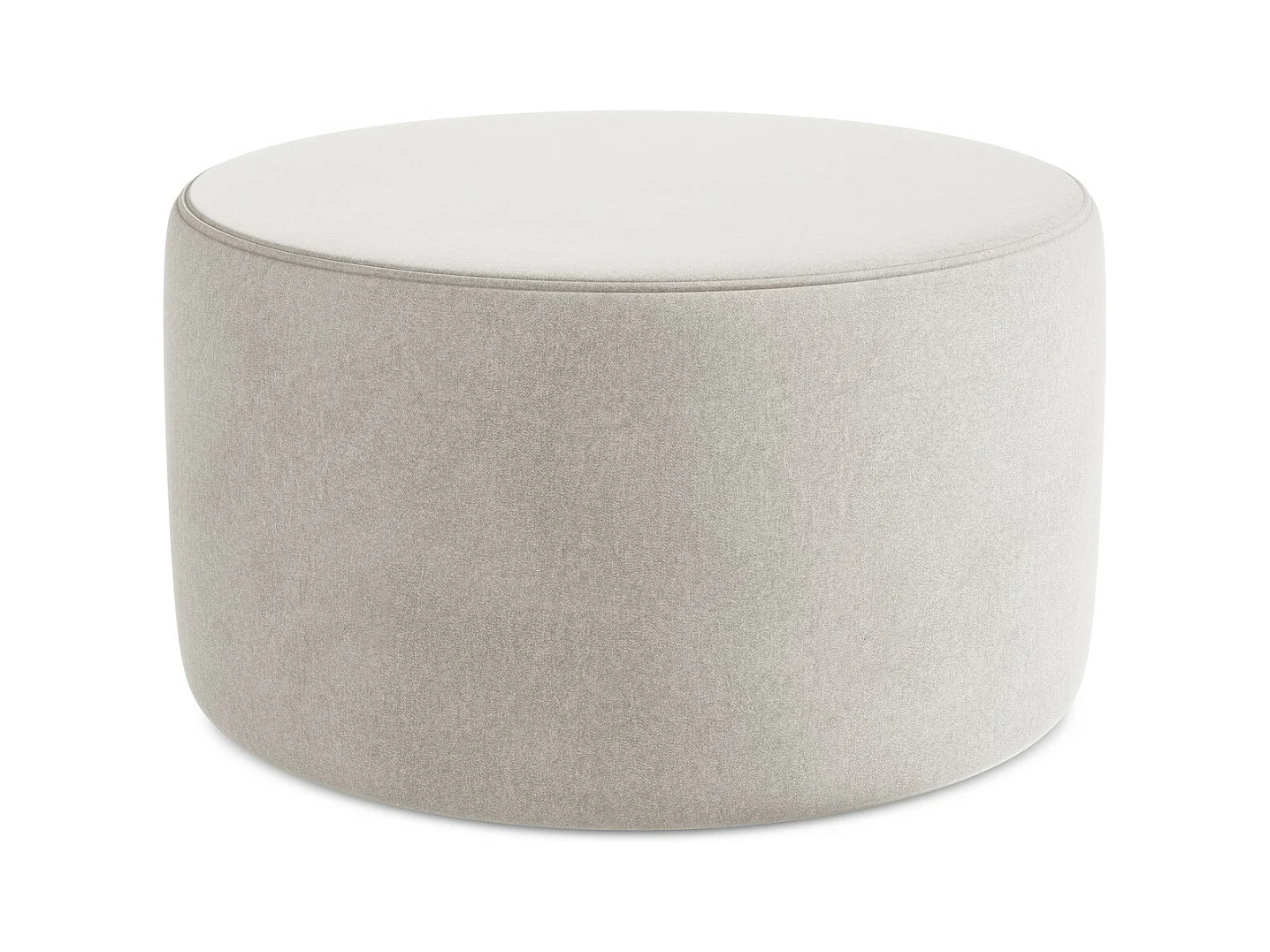 Pouf en Samt - beige clair - LIO