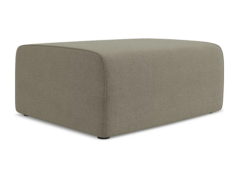 Pouf - Hocker - Strukturstoff - Dunkelbeige - KALEA