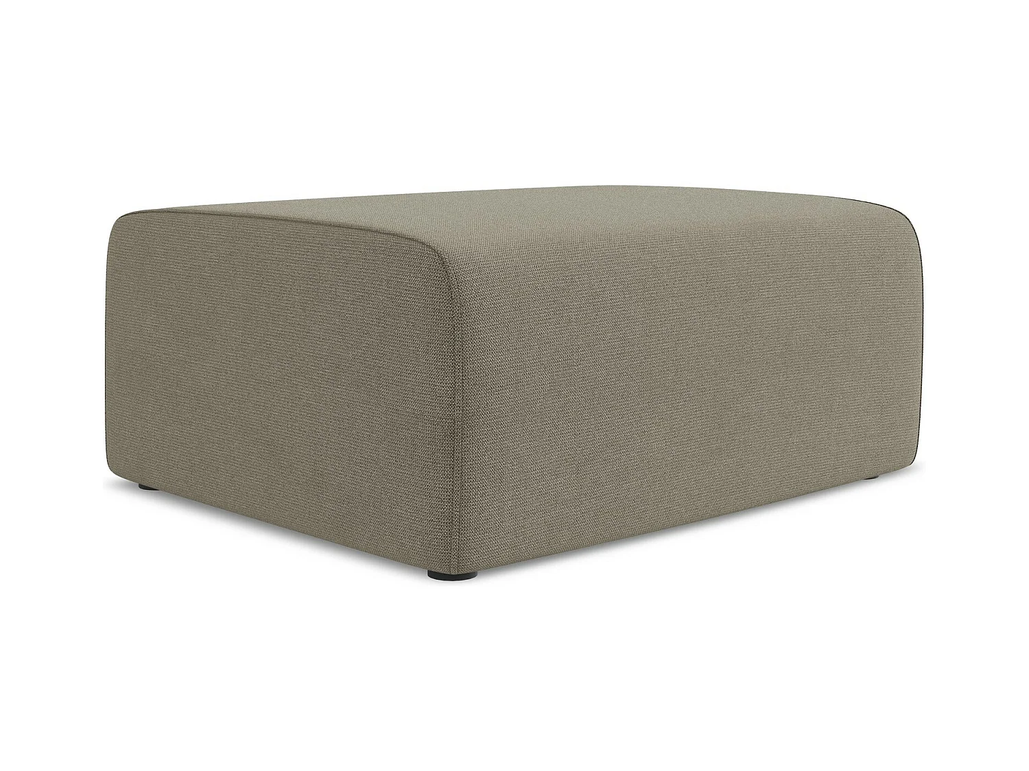 Pouf - en Strukturstoff - beige foncé - KALEA