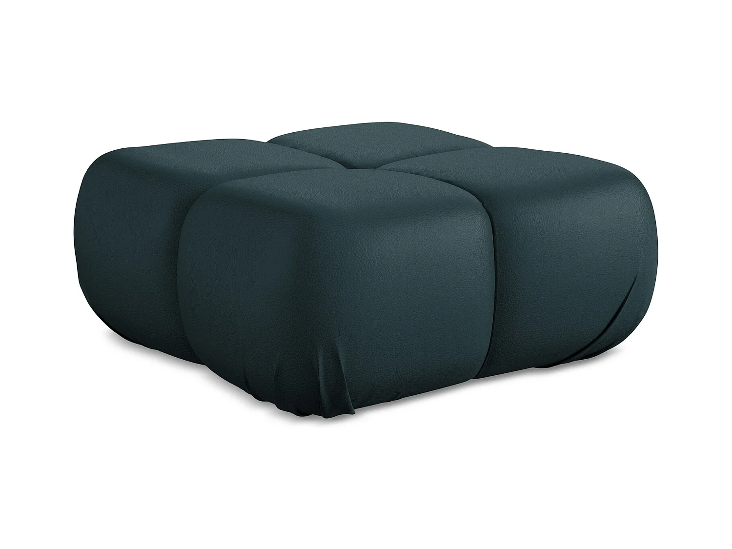 Pouf en Cuir artificiel - marin - LOKUA