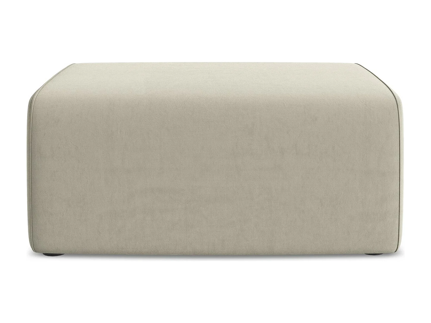 Pouf en Samt - perle - KALEA