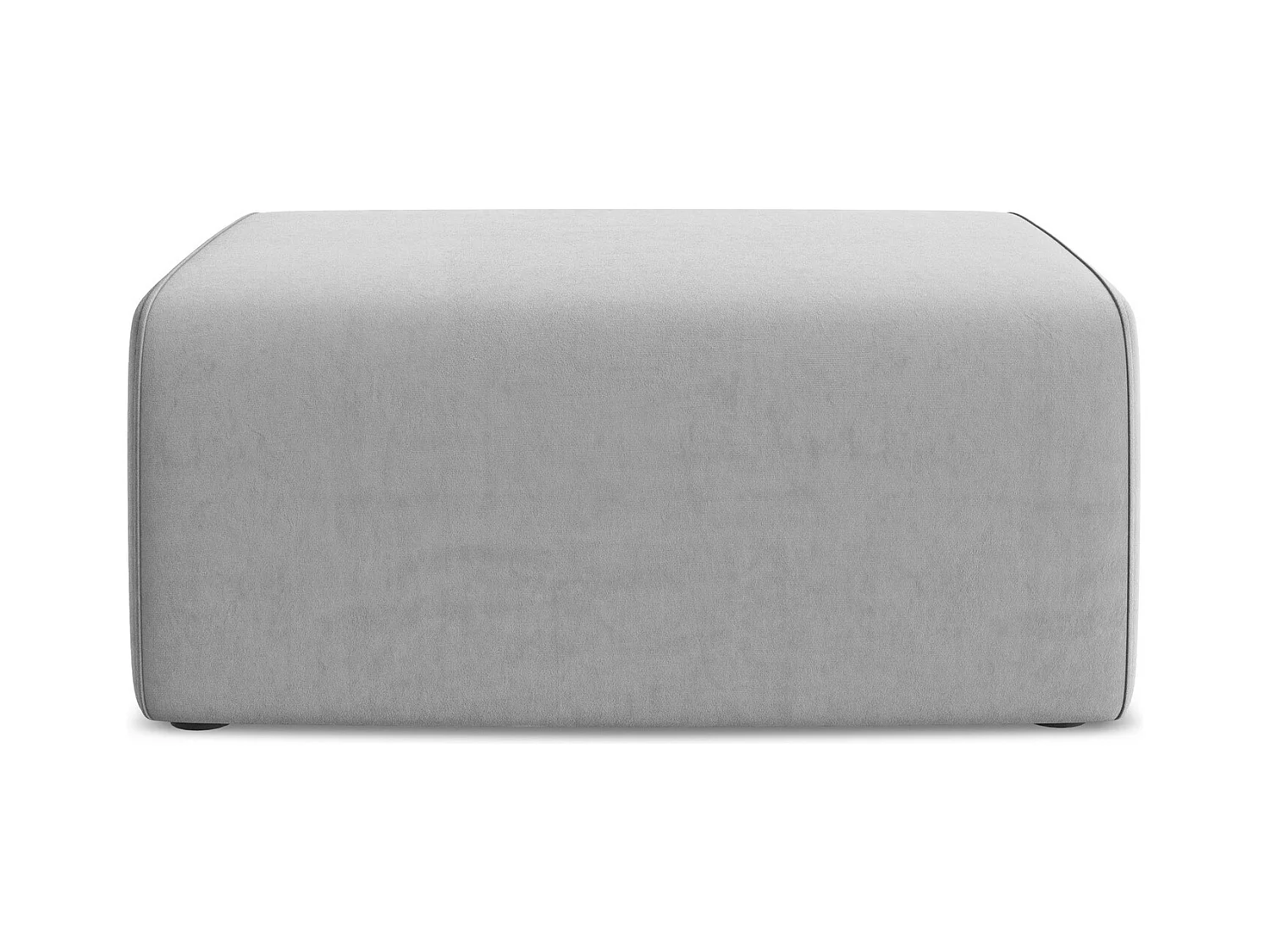 Poef van grijs velours - KALEA