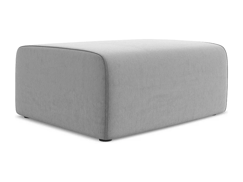 Pouf en Samt - gris - KALEA