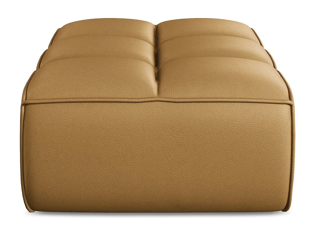 Pufa - ze skóry syntetycznej - karmelowy - KALAI