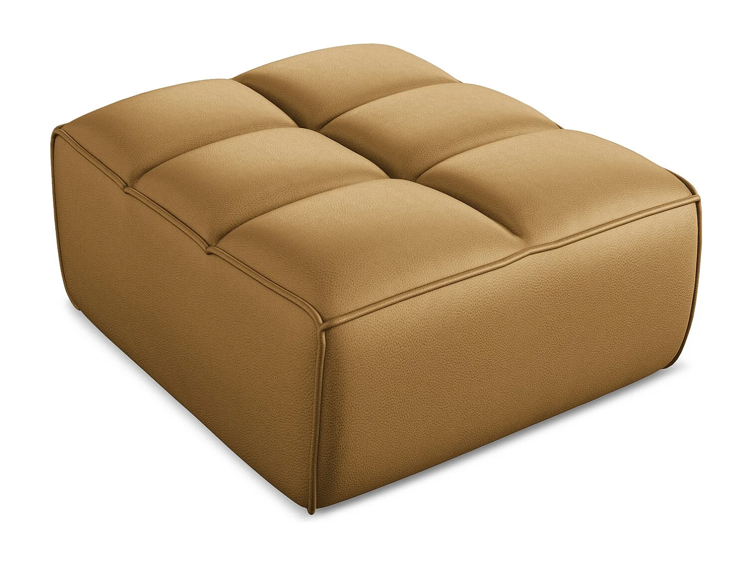 Pufa - ze skóry syntetycznej - karmelowy - KALAI