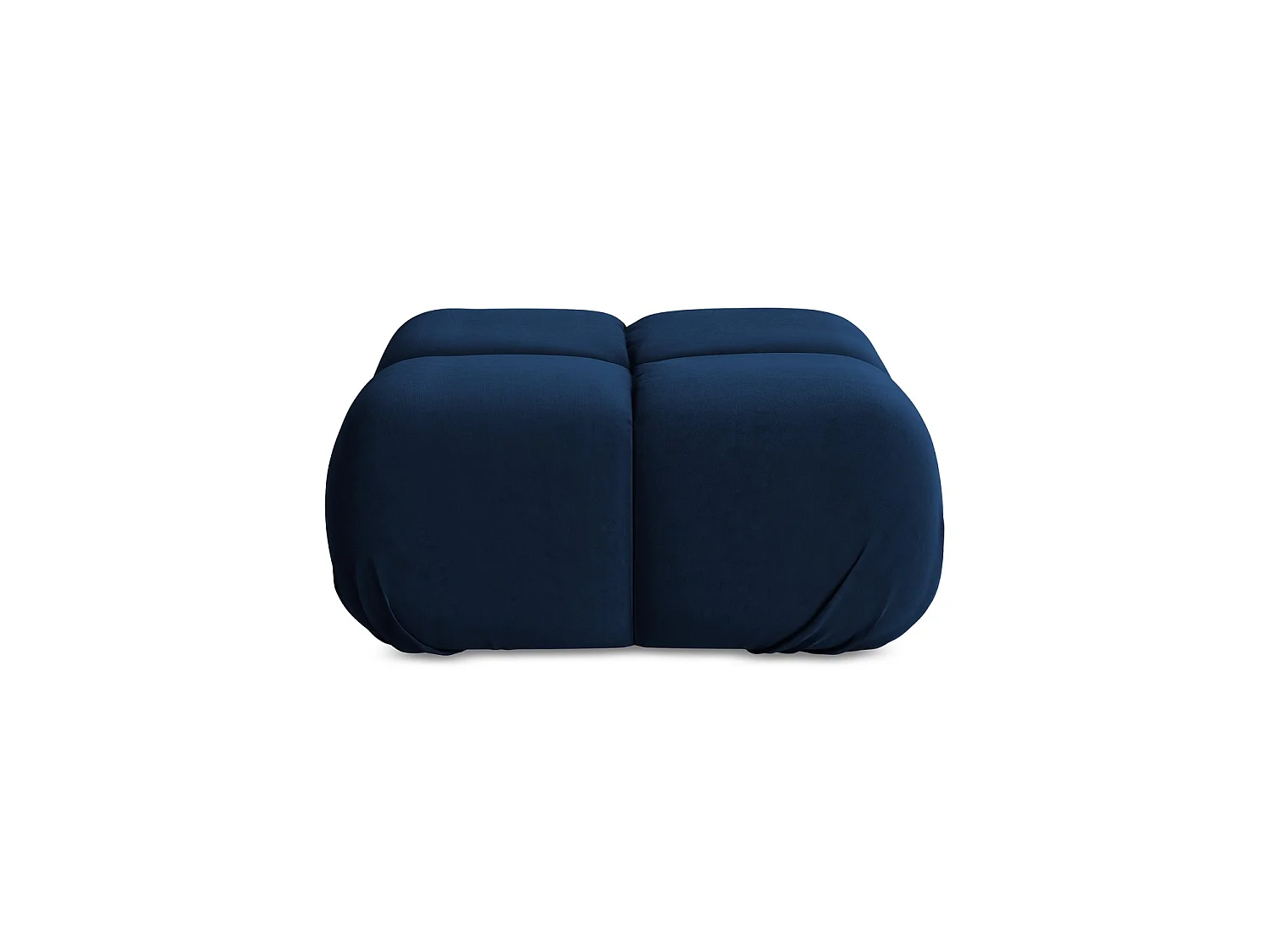 Pouf en velours - bleu royal - SANREMO