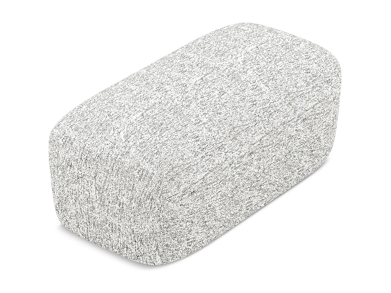 Pouf en Strukturstoff - blanc - MOANA