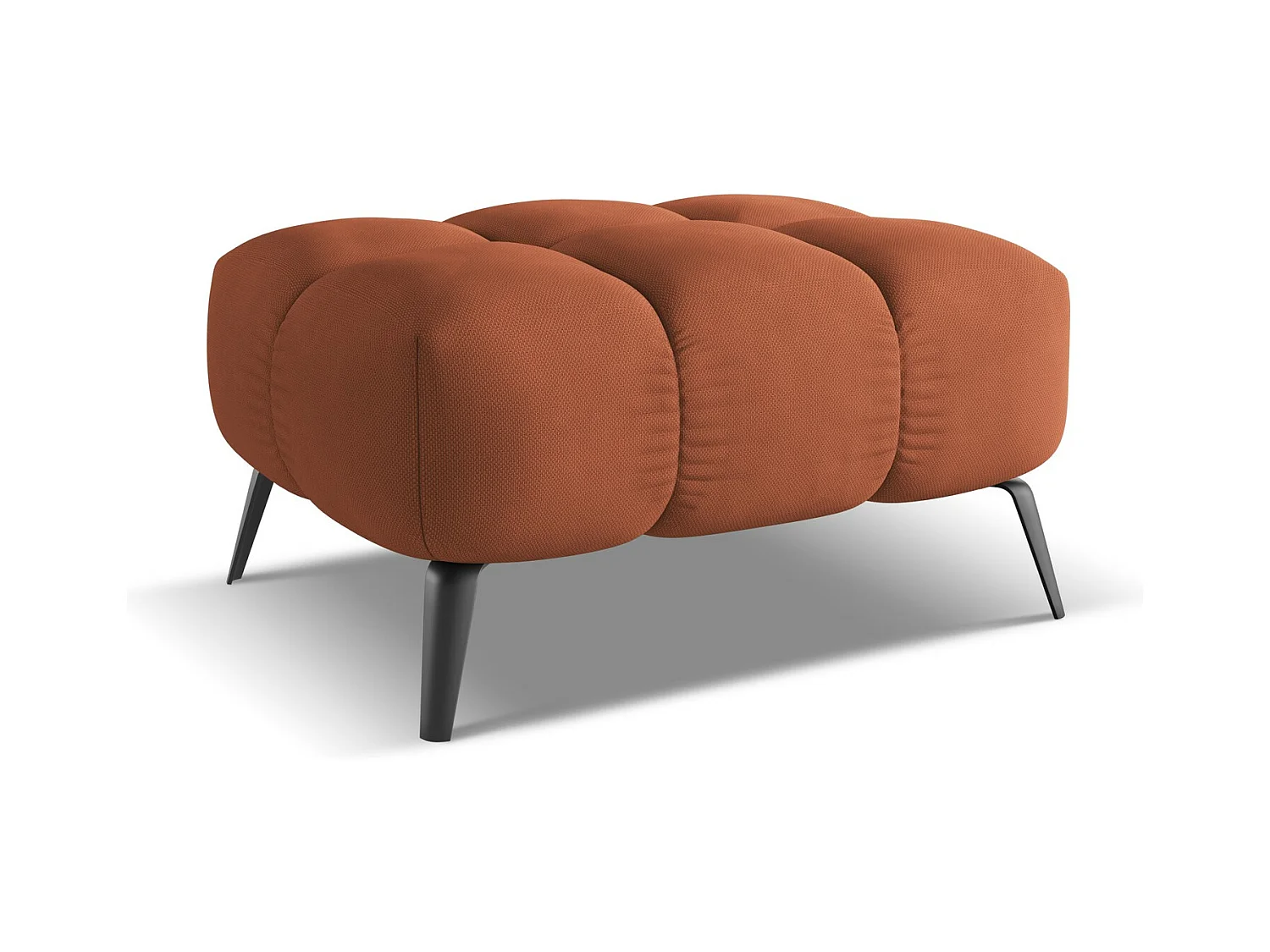 Pouf en Chenille - terre cuite - NALU
