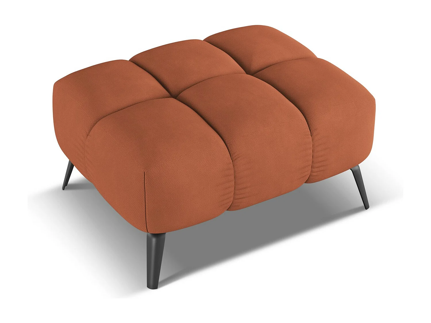 Pouf en Chenille - terre cuite - NALU