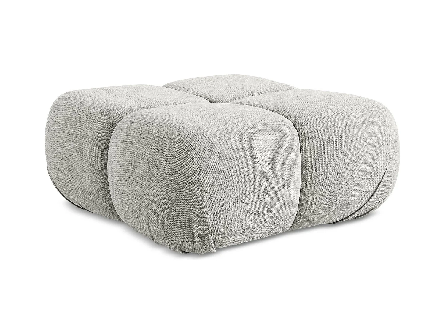 Pouf en Chenille - gris clair - LOKUA