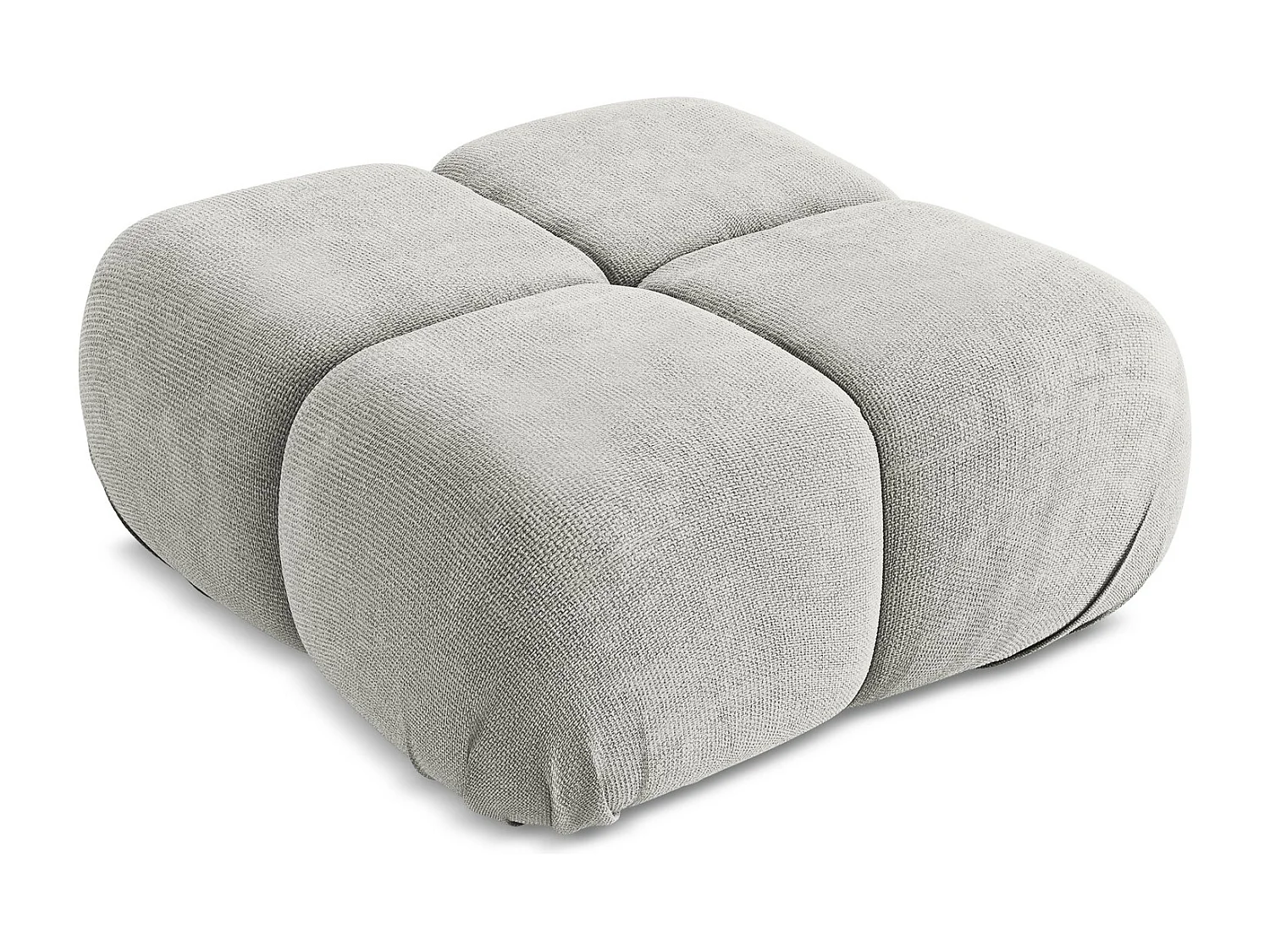 Pouf en Chenille - gris clair - LOKUA