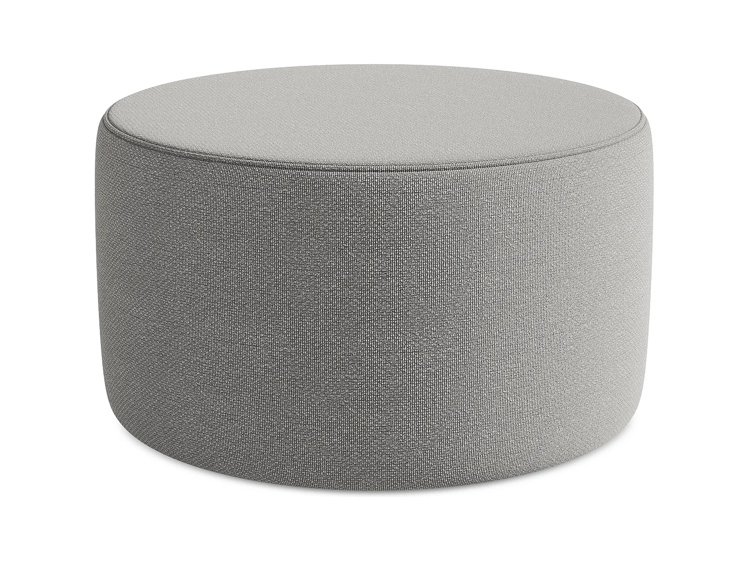 Pouf en Bouclé - gris clair - LIO