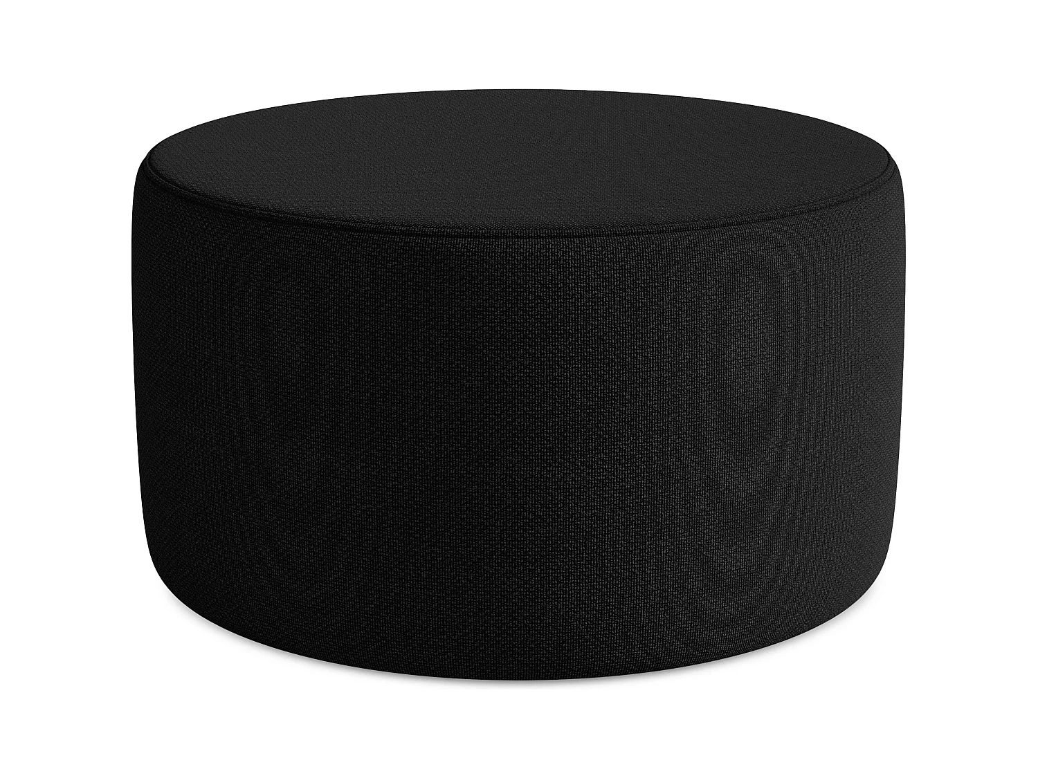 Pouf en Bouclé - noir - LIO