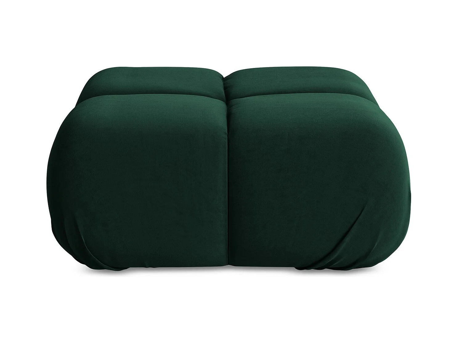 Puf de terciopelo verde botella - LOKUA