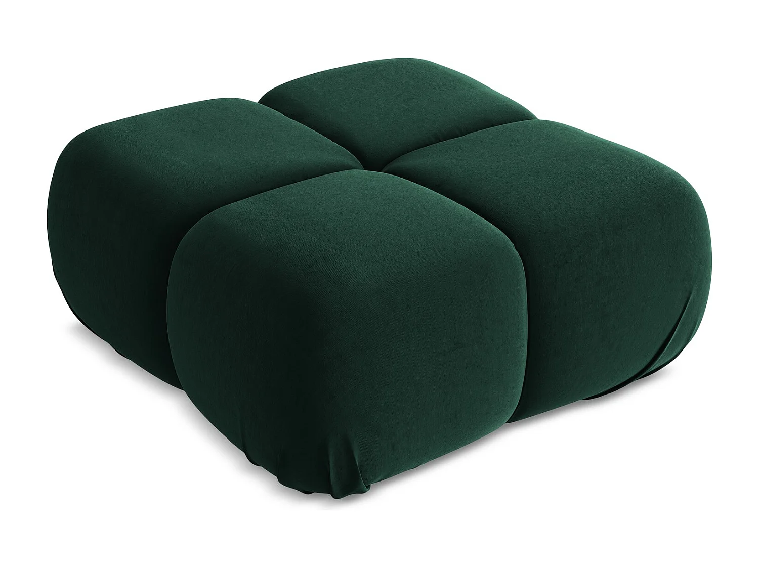 Pouf - Hocker - Samt - Flaschengrün - LOKUA
