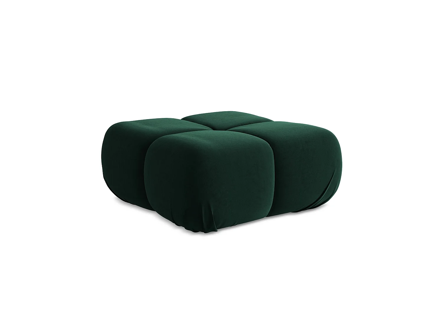 Pouf en velours - bouteille verte - SANREMO