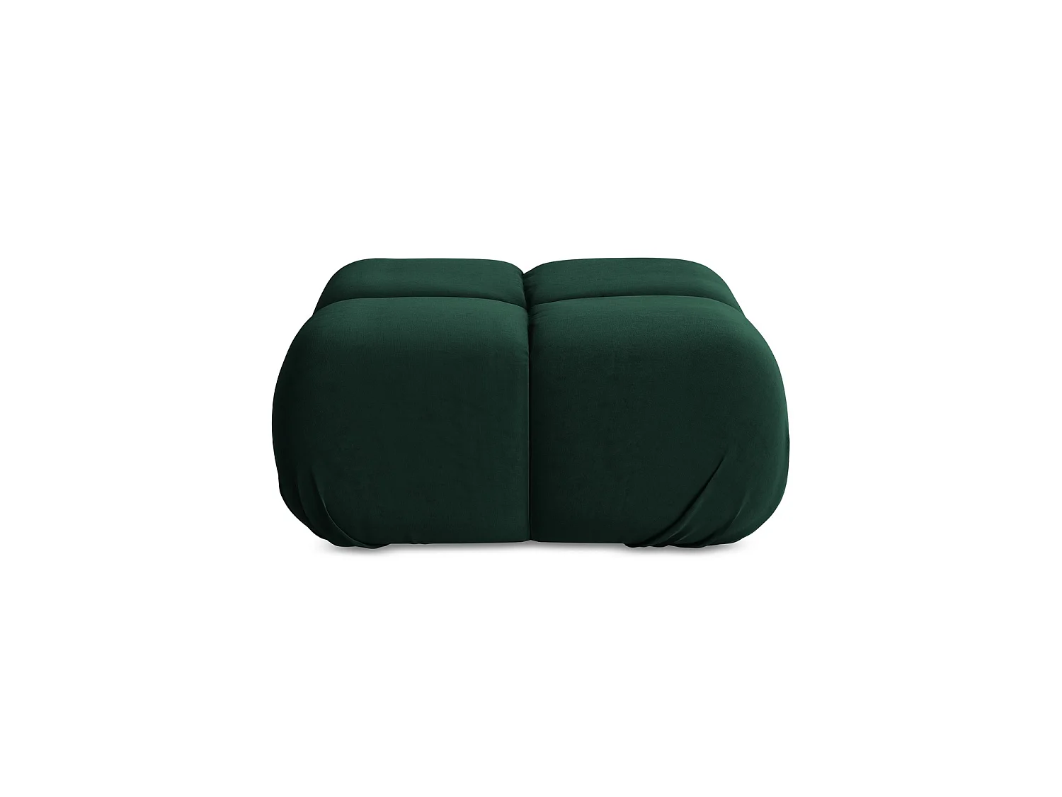 Pouf en velours - bouteille verte - SANREMO
