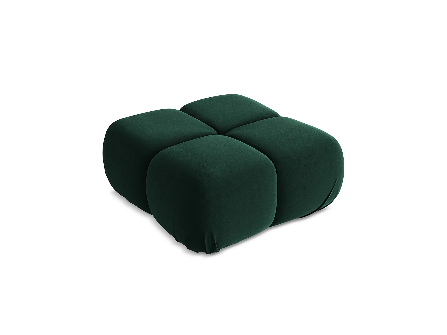 Pouf en velours - bouteille verte - SANREMO