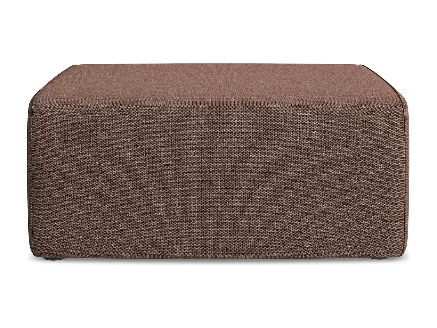 Poef van poederroze textuurstof - KALEA