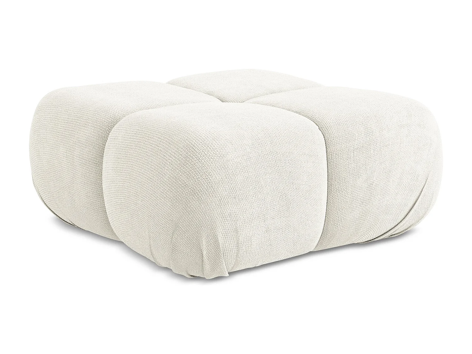 Pouf en Chenille - blanc - LOKUA