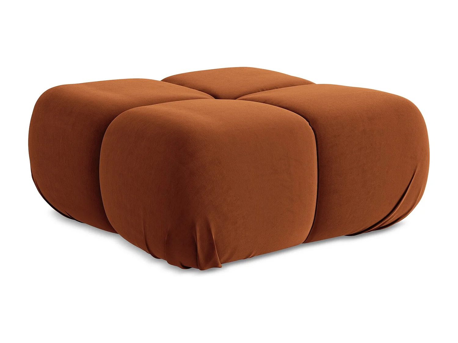 Pouf - Hocker - Samt - Terrakotta - LOKUA