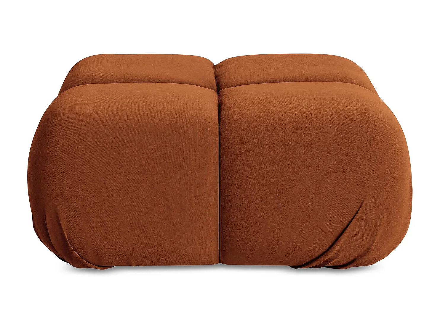 Pouf - Hocker - Samt - Terrakotta - LOKUA