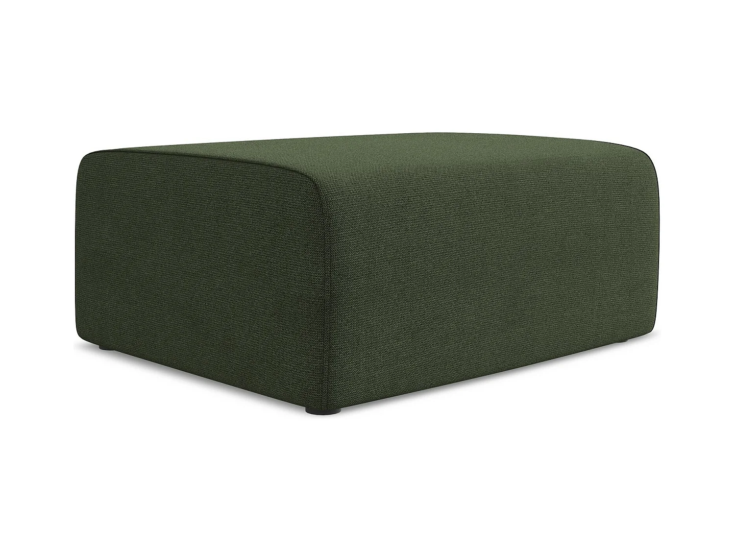 Pouf en Strukturstoff - olive - KALEA