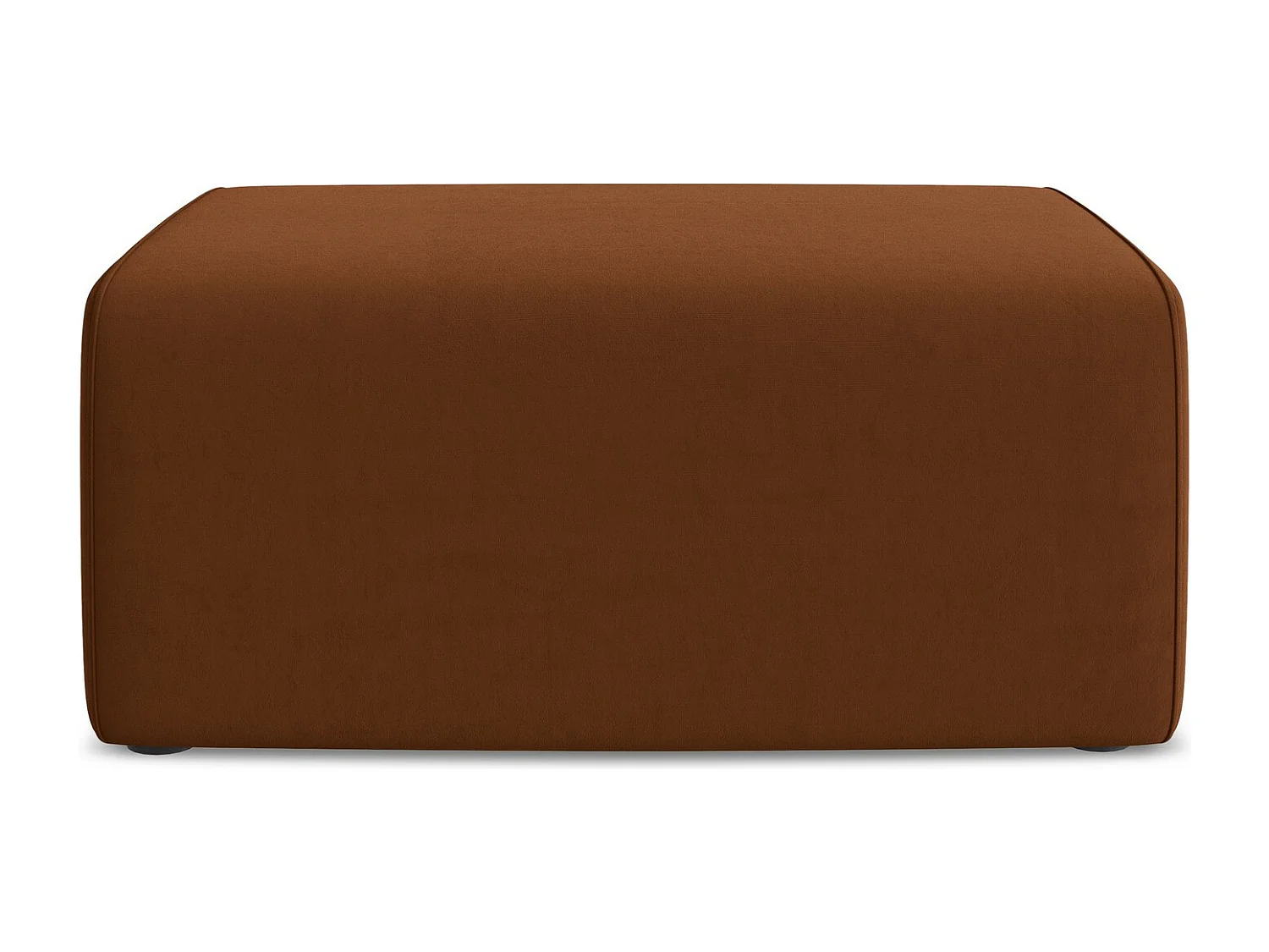 Pouf - Hocker - Samt - Terrakotta - KALEA